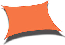 Tenda Parasole A Vela,Rettangolo Protezione Solare Tenda Da Sole Tenda Da Esterno Impermeabile Da Giardino Patio Party Beach Tenda Da Sole 90% UV Block Tenda A Vela, Arancione,4 * 5m