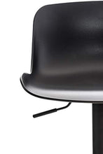 CLP Set 2 Sgabelli Bar Almada in Polipropilene I Coppia Sedie Alte Bancone Girevoli Regolabili 57-78 CM, Colore:Nero