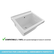 Asse lavapanni in legno di bambù, L.50,7 x P. 31,5, miele naturale, per vasca LAVATOIO in ceramica 60x50