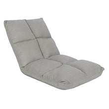 Zerone Sedia Pieghevole da Pavimento Utilizzabile Come Comoda Alternativa a Cuscino da Meditazione, Sedia pigra Sofa Bassa Divano Senza Piedi, 100 x 47 x 10 cm (Grigio)