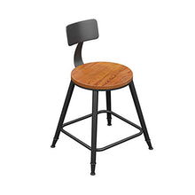 LLT Pratico Sgabello da bar retro presidenza di stile industriale Sgabello Alto Mobili Cucina - legno massiccio/Pu spugna Back (71X46X46Cm),1#