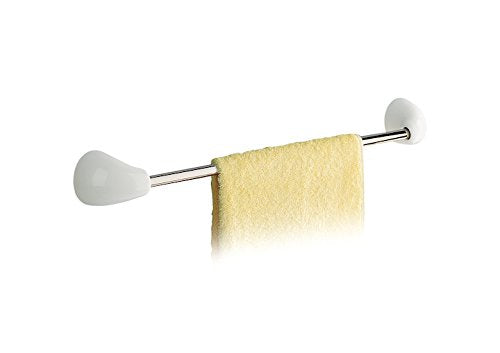 Roca A380377001 - Portasciugamani lavandino 420, serie Onda Plus bianco, accessorio da bagno in porcellana, porcellana da avvitare