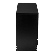 XUFAN Tavolo da Comodino Comodino a 3 cassetti a 3 cassetti in Legno Nero comodini (Color : A)