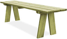 Panca da giardino, resistente all'acqua, design classico, in legno di pino impregnato verde, 170 x 38 x 45 cm