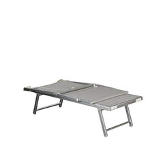 Totò Piccinni Salento Lettino Prendisole Pieghevole in Alluminio con TETTUCCIO Mare Spiaggia Piscina Giardino (Grigio)