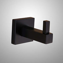 OUNONA Ganci portasciugamani da Bagno Ganci per Bagno Asciugamano da Bagno Appendiabiti Fissato al Muro Gancio Asciugamano Singolo Gancio Quadrato (Nero)
