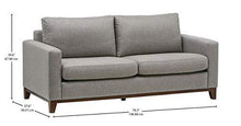 Marchio Amazon - Rivet, divano con base esposta in legno, modello North End, larghezza 198 cm, tessuto grigio - Arredi Casa