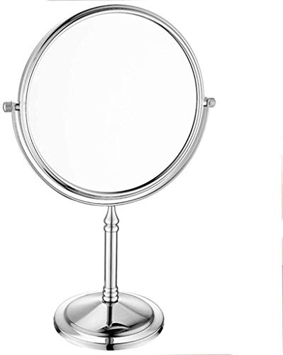 Trucco specchio con luci Specchio per il trucco a doppio lato 3x ingrandimento 8 pollici Portatile Specchi cosmetici da tavolo portatili con un piedistallo antiscivolo finitura cromata lucidata per il