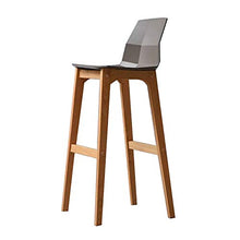 XIAOQIAO Sgabelli da Bar, sgabelli Alti ad Altezza Fissa 79 cm, Materiali in PP rispettosi dell'ambiente e Gambe durevoli in Legno massello, sedie da Cucina per la Colazione