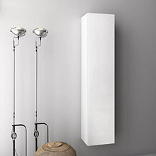 tft Mobile da Bagno Sospeso in Melamina Antigraffio 160x32x35cm Luna Bianco Lucido