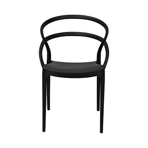 Totò Piccinni Sedie New Infinity, Moderne Design impilabile A85xL55xP52 (Nero, 2)