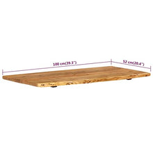 vidaXL Legno Massello di Acacia Piano per Lavabo Bagno Ripiano per Lavello Rustico Mensola per Lavandino Accessori per Bagno 100x55x2,5 cm
