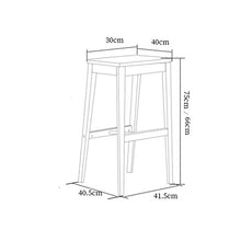 Sgabello da bar Legno massello Sgabello Alto da Bar Sgabello da Colazione di Varie Misure Moderno (Color : A, Size : 66cm)