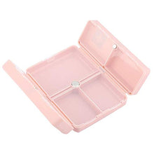 Oumefar Portapillole Magnetico Pieghevole per portapillole settimanale a Vite Organizer Settimanale per Pillole (Pink)
