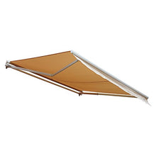 Outsunny Tenda da Sole Avvolgibile Parasole Manuale Impermeabile Esterno Balcone Tessuto di Poliestere 2.5 × 2m Beige