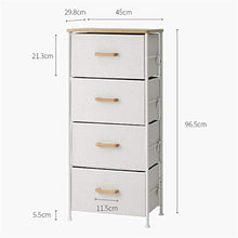 JINBAO Organizer per cassettiera a 4 cassetti, Alta Torre di stoccaggio in Tessuto, cassetti in Tessuto Facili da Tirare, per Camera da Letto, corridoio, Ingresso, armadi, vivai