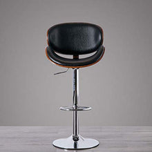 LXYPLM Sgabello Sedie Bar Barstools di Legno Solido Contro Tempo Libero Girevole Bar Sedie Sedile, casa del Metallo Registrabile Delicate Alti sgabelli con Schienale Arredo Bar Cucina (Color : Black)