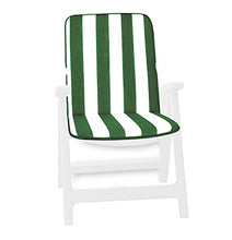 ARREDIAMOINSIEME-nelweb Cuscino Copri Sedia Esterno Universale Morbido A Righe Pieghevole Tessuto Cotone per Piscina Mare Giardino MOD.Capri FASCIATO Verde