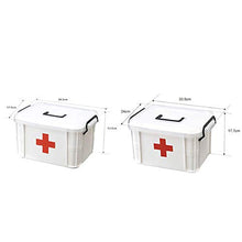 LICHENGTAI Scatola di medicina portatile in plastica per uso domestico, kit di pronto soccorso 24,5 x 17,5 x 13,5 cm, contenitore per medicinali per casa, clinica, ospedale, bianco