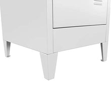 FAMIROSA Armadietto a 3 Scomparti con Serrature 38x45x180 cm