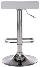 CLP Sgabello Bar Dyn Imbottito in Similpelle I Sedia Bancone Regolabile 60-78 CM I Sgabello Alto Girevole 360°, Colore:Bianco