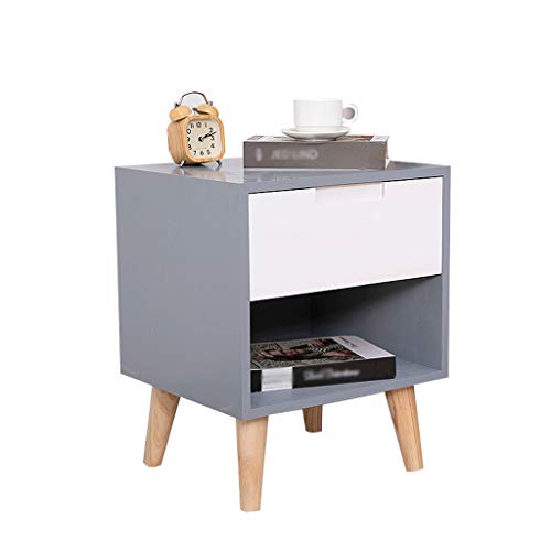 Comodino all'Ingrosso della Famiglia Pine Addensare Locker di pompaggio da Terra Multifunzione Storage Box Camera Studio 40X35X49cm FANJIANI (Color : Grayish White)