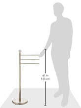 WENKO Piantana portasalviette cromo spazzolato - 3 bracci mobili, Acciaio, 48.5 x 90 x 28.5 cm, Satinato