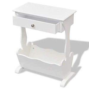 Comodino ausiliario per camera da letto, comodino da letto, divano con riviste e cassetto, per soggiorno, camera da letto, soggiorno, 48,5 x 24 x 61 cm