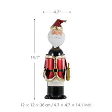 MissLi Portabottiglie Decorativo Babbo Natale in Metallo Fatto A Mano Pratico Artigianato Natalizio Decorazione Portabottiglie Regalo per Natale