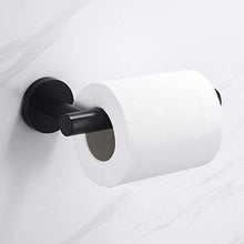 Melairy Bagno Porta Carta Igienica 304 SUS Acciaio Inossidabile con Montaggio a Muro Design Moderno Nero