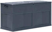 Baule da Giardino, Scatola di immagazzinaggio in plastica resistente agli agenti atmosferici per esterni e interna per cuscini da mobili da giardino, 85 galloni Big Blocco Bloccable Garden Toolbox (Gr