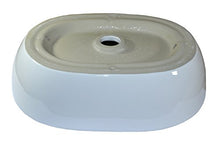 1 lavabo in ceramica ovale grande per lavabo in ceramica, 49 x 35 x 13,5 cm