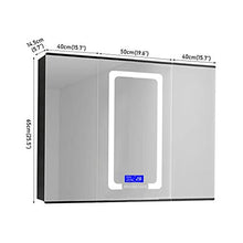 Specchietto retroilluminato per bagno a LED, retroilluminato per bagno intelligente con interruttore a sfioramento + Appannamento rapido + Bluetooth + Illuminazione di bellezza + Display digitale