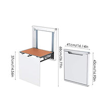 GJCrafts Sgabello pieghevole, alluminio invisibile sospeso Sgabello da parete per doccia Sedie, morbida pelle panca per scarpe da corridoio, sostiene fino a 150 kg (bianco)