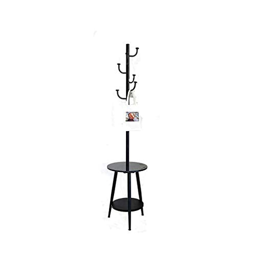 JIAO PAI creatività Coat Rack, semplicità Multifunzione Bagagli Tavolino Ingresso Pacchetto Key Water Abbigliamento Coppa Rack Soggiorno Ufficio (Color : Black, Size : 175 * 40CM)