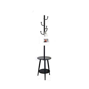 JIAO PAI creatività Coat Rack, semplicità Multifunzione Bagagli Tavolino Ingresso Pacchetto Key Water Abbigliamento Coppa Rack Soggiorno Ufficio (Color : Black, Size : 175 * 40CM)
