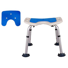 Sgabello da Bagno Antiscivolo, Sgabello da Doccia A Forma di U in Gomma Antiscivolo in Lega di Alluminio Sedia da Vasca Adatta for Anziani Blu, Sedile da Doccia Sgabello Vasca da Bagno