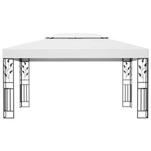 Oushome Gazebo con Tetto Doppio 3x4 m Bianco