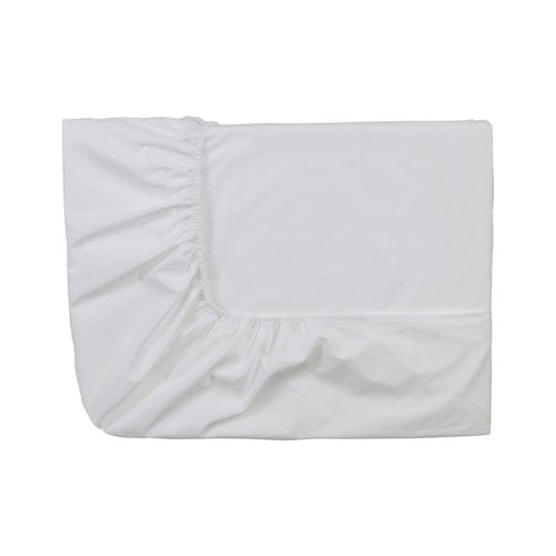 Essix Home Collection - lenzuola singolo singolo con angoli, in cotone percalle, numero fili: 80, bianco, 140 x 200 cm