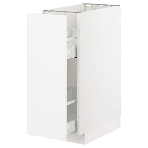 METOD base armadio/estraibile int raccordi 30x61.6x88 cm bianco/Veddinge bianco
