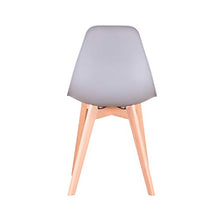 GrandCA Set di 4 sedie, sedie in Stile Nordico con Gambe in Legno massello, sedie per Soggiorno, sedie per Cucina,sedie per Ufficio (Grigio)
