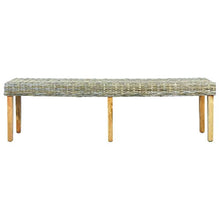 Lechnical Pratica Panca da Interni, Panca in Legno massello di Mango Rattan 160 x 35 x 45 cm (Larghezza x profondità x Altezza) -Colore Naturale