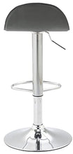 CLP Sgabello Design Lana V2 in Similpelle I Sedia Sgabello Cucina con Poggiapiedi E Schienale Girevole E Regolabile 58-79CM, Colore:Grigio, Colore del Telaio:Cromo