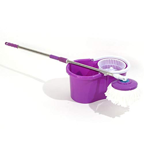 SSAYY Mop 1 Pz Viola Rotativo A 360 Gradi Rotante Estensibile Mop Ultra Sottile A Funzionamento Flessibile Durevole Mop Portatile Pulizia della Casa Forniture