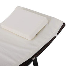 Outsunny Sdraio Lettino da Giardino Ergonomica con Cuscino Rimovibile Pieghevole Rattan 196x61x53cm Bianco