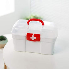 Abuky, scatola di pronto soccorso per la casa, portatile, scatola di plastica, 27,5 x 19 x 16 cm, bianco