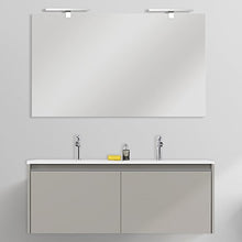 Bagno Italia Mobile arredo bagno Yang 120 cm sospeso 2 cassettoni in 3 colori doppio lavabo mineralmarmo in MDF arredi I