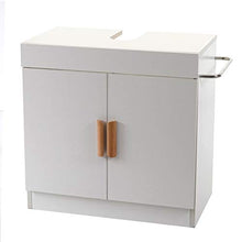 Mendler Arredo Bagno Mobile sottolavabo HWC-D55 Legno di eucalipto 37x60x67cm Bianco