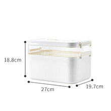 MYHZH Scatola di plastica di immagazzinaggio, Caso di Pronto Soccorso con Maniglia e rimozione Divisori 2-Tier Multifunzionale Famiglia Emergenza Kit Organizer Container