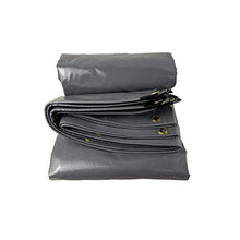 MHBGX Telo Impermeabile per Esterni Resistente, Copertura in Tela Cerata Pvc Resistente Agli Urti e Agli Strappi Del Camion Triciclo 550G / M²,Grigio,2.8X5.8M